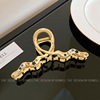 Metal advanced shark, big crab pin, hairgrip, hair accessory, high-quality style, light luxury style