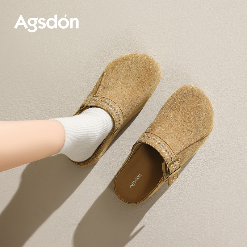 Zapatos de Dengbocken 2026 nueva primavera de un pedazo de zapatillas de fondo grueso perezoso super caliente zapatillas de cabeza media