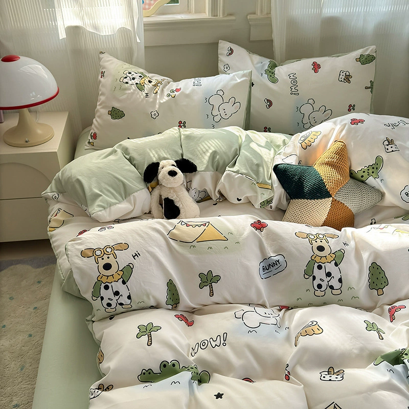 Класс A простыня-чехол на одно место 150x200x230, хлопковый чехол для односпального общежития, 4 тройки, 180x220