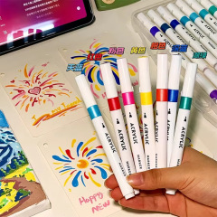 丙烯马克笔儿童水彩笔笔芯小学生美术画画专用不透色可叠色