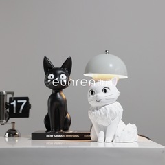 創意樹脂貓咪動物擺件家居飾品現代簡約北歐風客廳台面裝飾品禮品