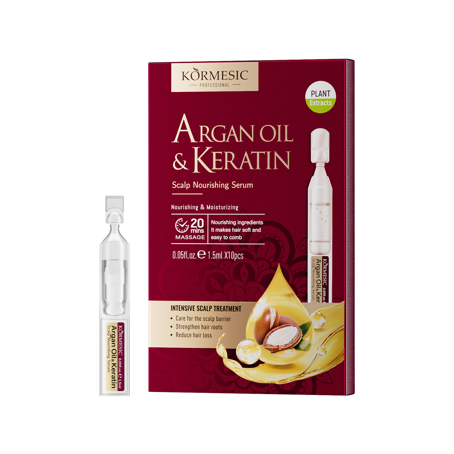 KORMESIC Algan Oil & Keratin Skin Nutrition Serum Facial Fabricante Transfronterizo Wholesale