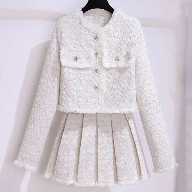 화이트 자켓+스커트(2종세트)