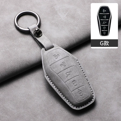 Byd Retro Key Cover Dolphin: Car key bag - byd-g-model-grey-set-ring-buckle