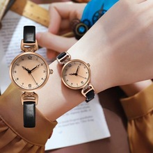 复古气质手表女款学生ins高级感轻奢英伦小香风小表盘女士石英表