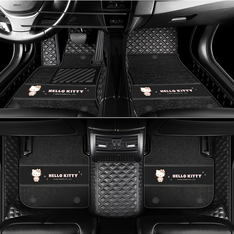 for Xiaomi SU7 – BYD Ayaqaltılar (Kovriklər) - kitty-black-double-layerleatherhigh-grade-imitation-cashmere-blanket