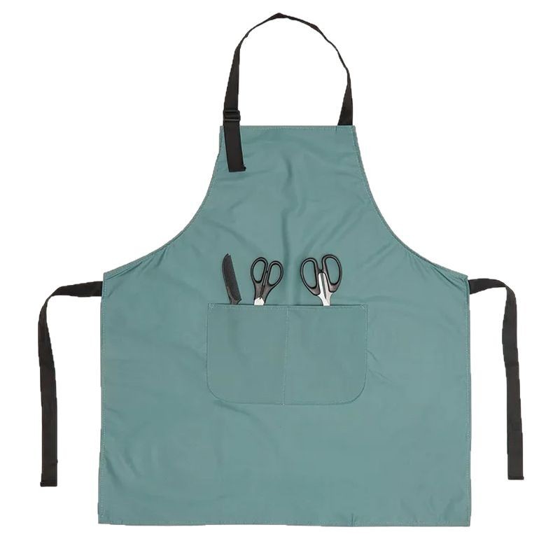Delantal de poliéster de Amazon transfronterizo, impermeable para hombres y mujeres, restaurante de té con leche, supermercado, tienda de frutas, ropa de trabajo, delantal