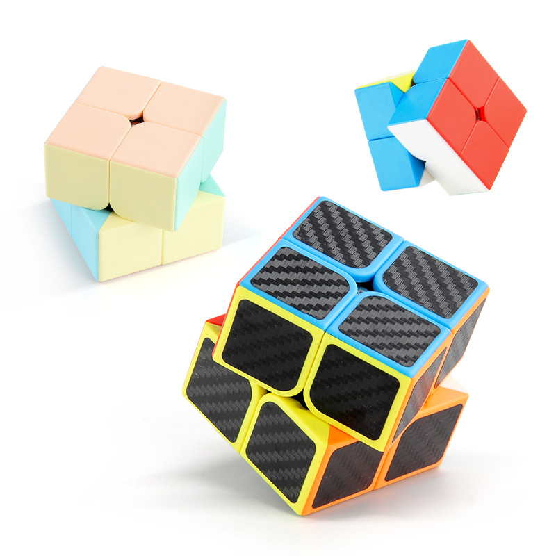 Nueva Ciencia Educativa y educación con primavera suave de segundo orden Cubo de Rubik suave rotación suave fibra de carbono de color sólido orden positivo caja de cubo de Rubik