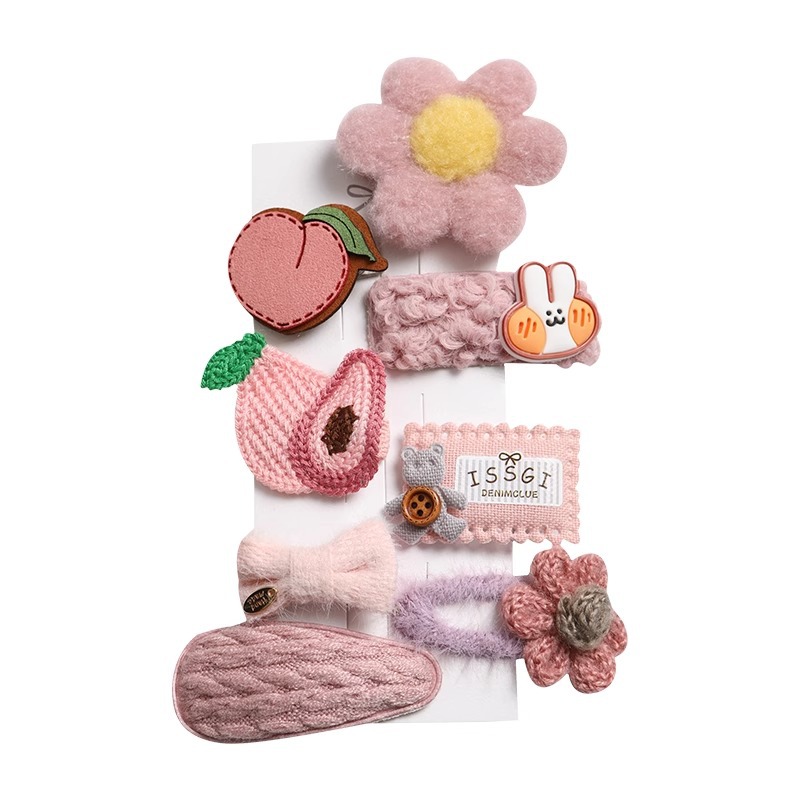 Otoño y invierno niños clip de pelo de dibujos animados peluche clip de pelo lindo bebé roto clip de pelo princesa coreana joyas para el pelo de chicas