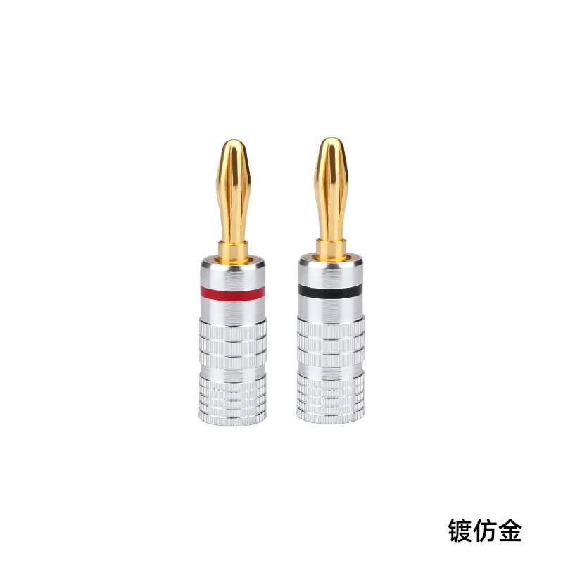 Nakamichiバナナプラグ銅金メッキ発熱スピーカースピーカーケーブル溶接なし4.5mmバナナヘッド