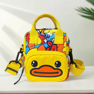 Yellow Duck Sesame Street BT21 Thick Canvas Durable Crossbody Shoulder Bag Chest Bag for Leisure Travel