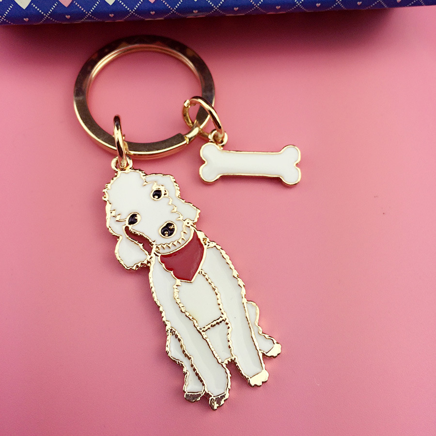 Metal Material Cute Funny Dog Metal Unisex Keychain