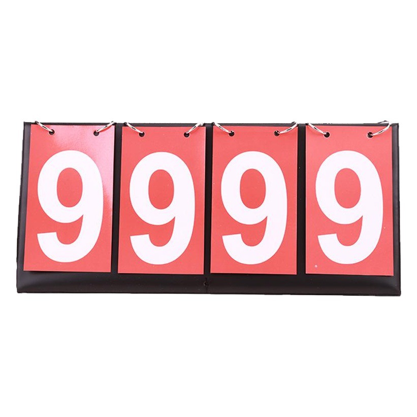 Four-digit basketball scoreboard flip board football game scoring countdown 4-digit competition double-sided digital scoring device