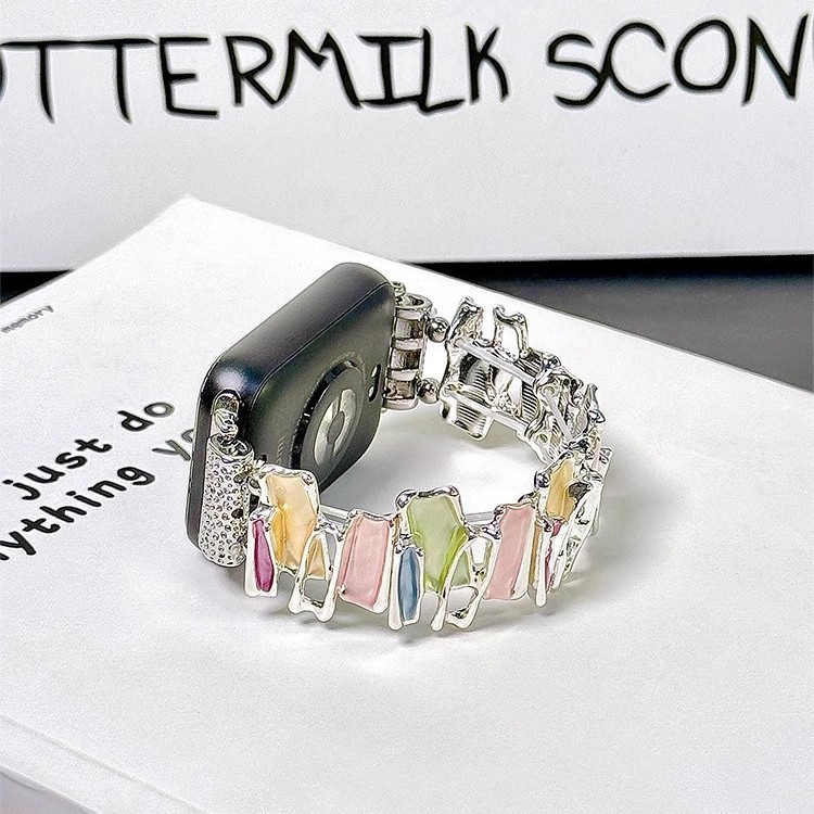 For apple watch s9 strap se dopamine irregular wristband s8 new women's senior s10 bracelet summer