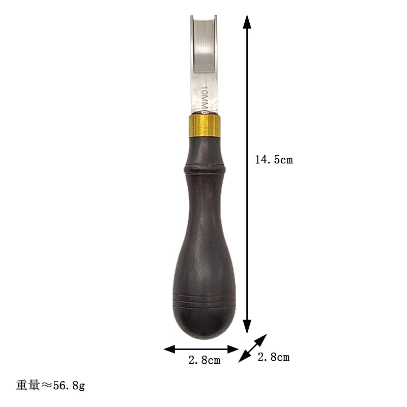 Sándalo borde cortador cuchillo de corte biselado dispositivo DIY herramienta de cuero profesional recorte borde cortador Shaper