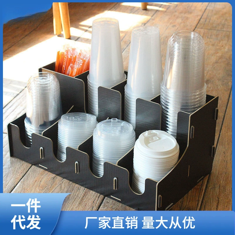Одноразовый подстаканник, бумажный подстаканник, подстаканник для магазина чая с молоком, настольная стойка для хранения, размещение чашек Hongna
