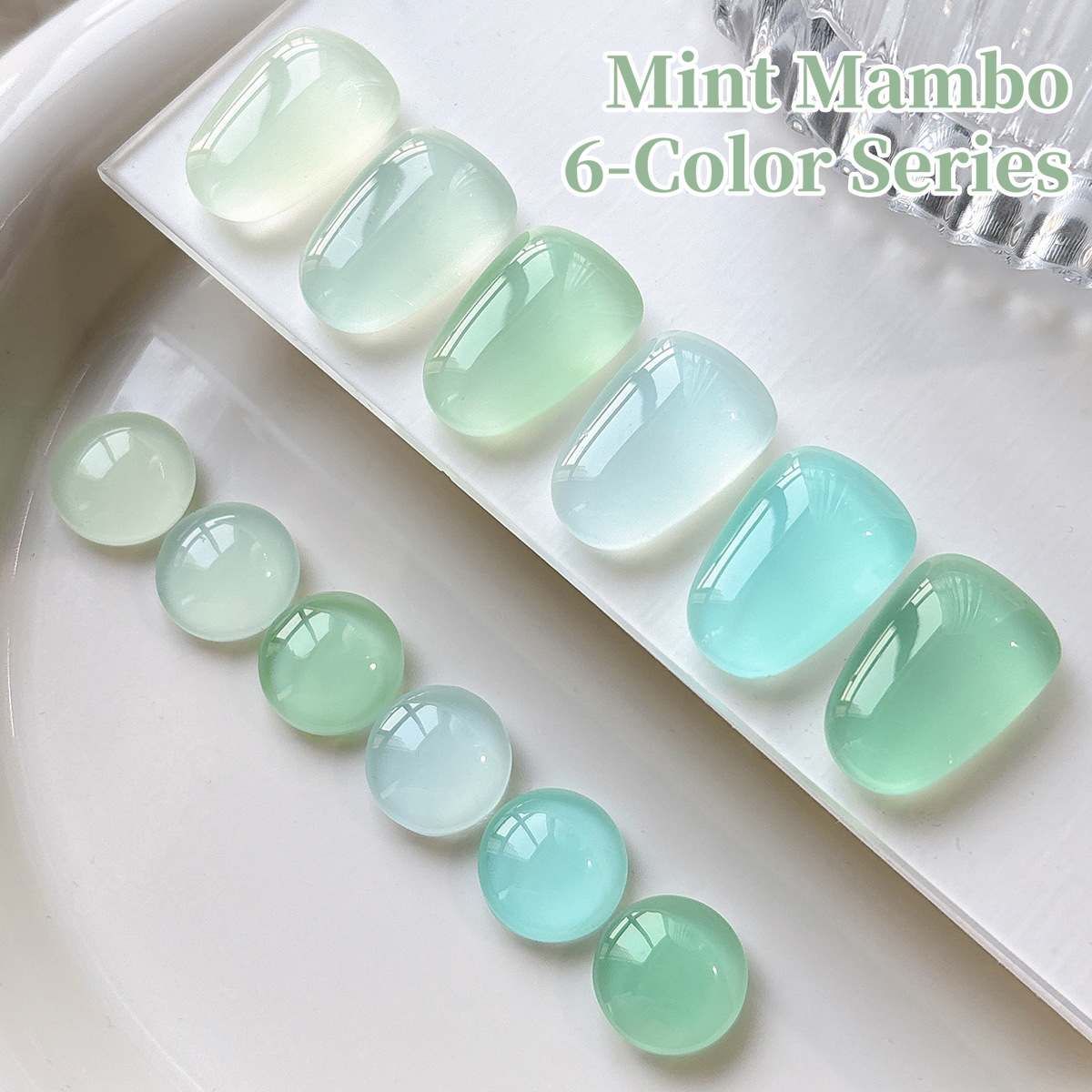 2025 nuevo helado verde cremoso azul verde esmalte de uñas verde menta serie Mambo especial para tienda de uñas