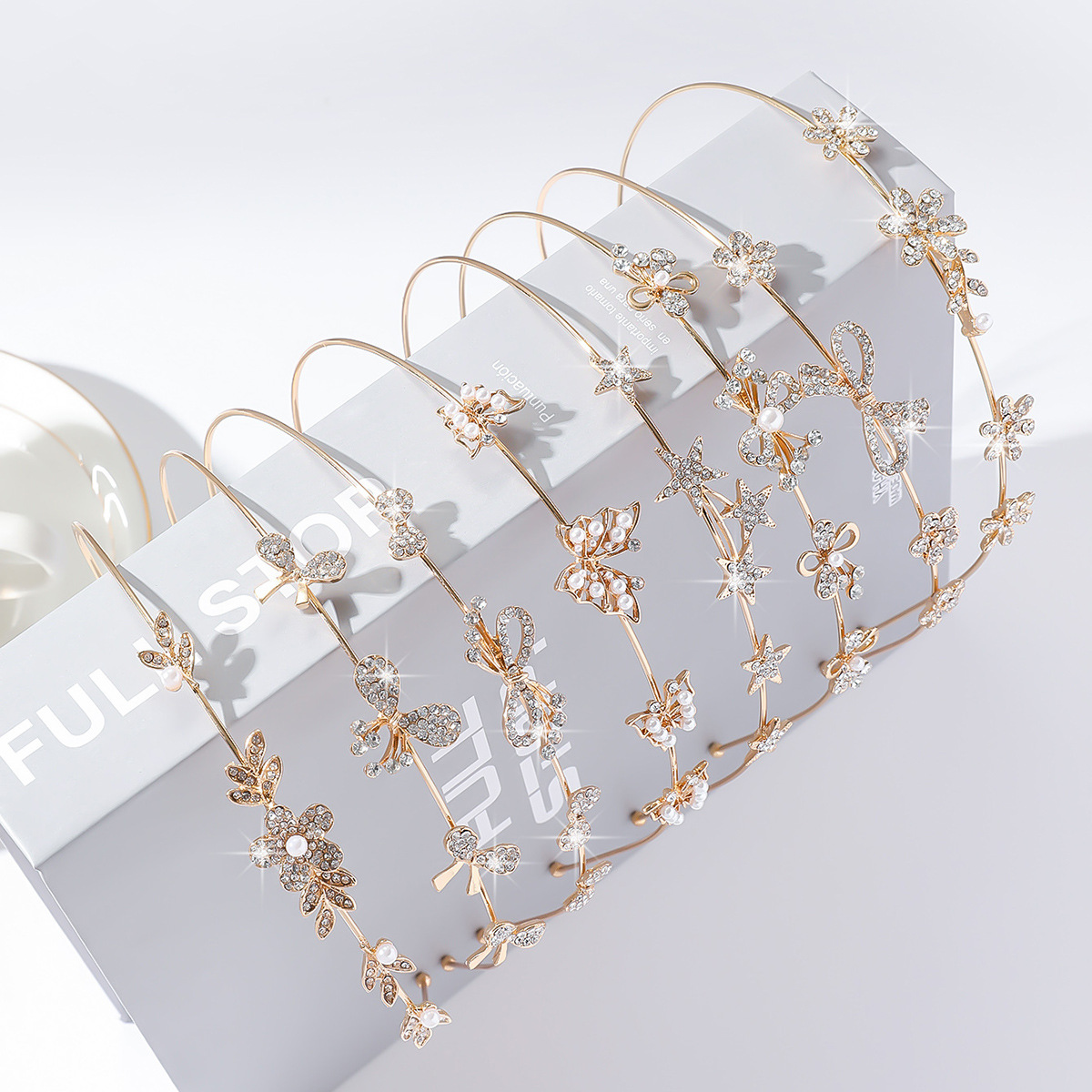 Corea del Sur nuevo estilo retro metal estilo flor mariposa diamantes de imitación diadema mujer estilo europeo y americano dulce fresco diadema accesorios para el cabello de todo fósforo