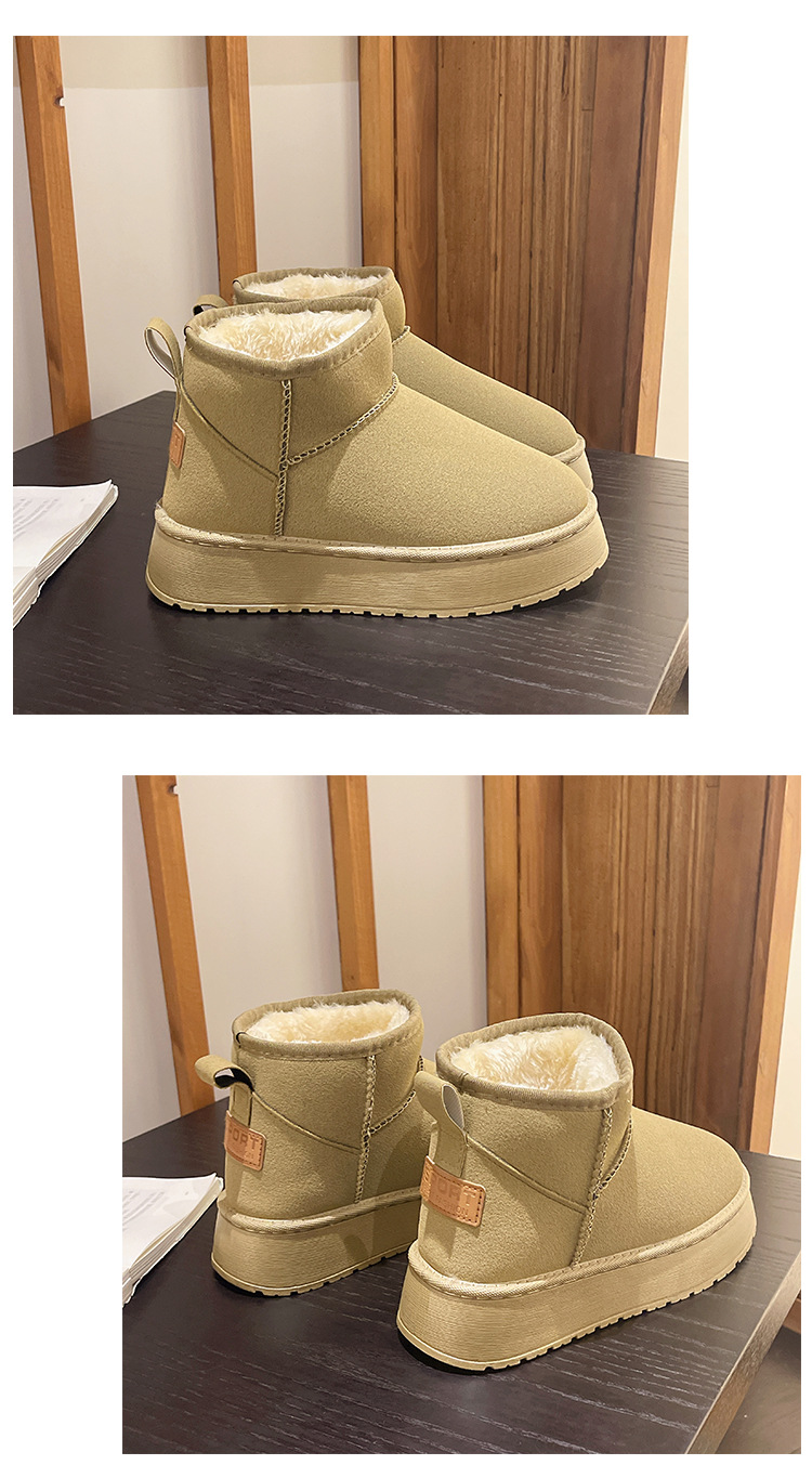 Talpă groasă, impermeabilitate sporită, cizme de zăpadă de mărime mare pentru femei în iarna 2023, noi, plușate, îngroșate și antiderapante_voghion.com