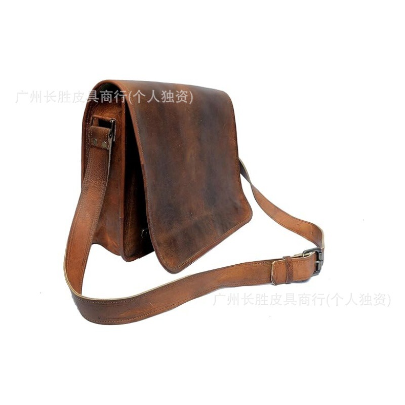 Foreign Trade Genuine Leather Women's Laptop Bag Retro Outdoor Multi-functional Large-capacity Messenger Crossbody Bag