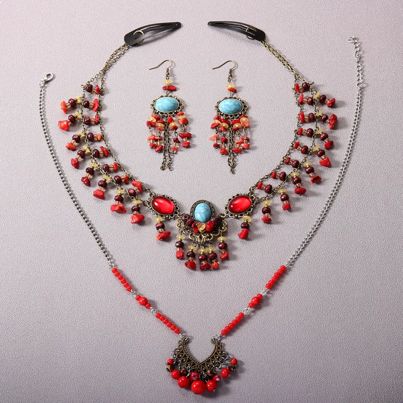 Western Tibetan Tibetan East Palace Xiaofeng headdress Yunnan exotic accessories style ancient style Han clothes and nobbles, hair hearts