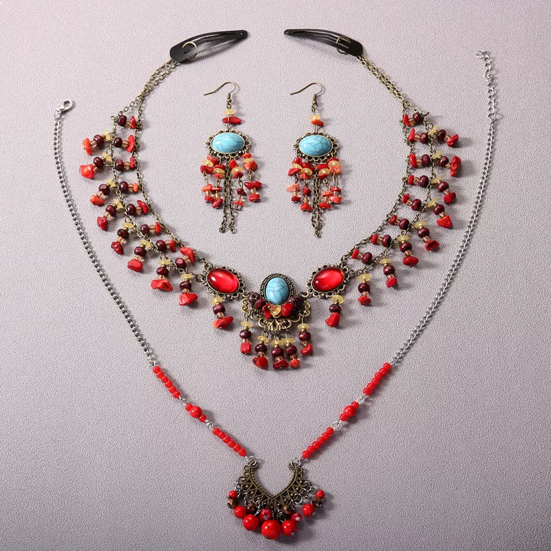 Western Tibetan Tibetan East Palace Xiaofeng headdress Yunnan exotic accessories style ancient style Han clothes and nobbles, hair hearts