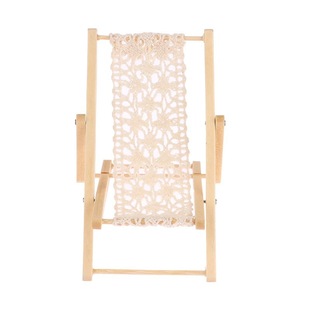 1:12 Doll House Labubu Mini Model Miniature Toy Lounge Chair Lunch Break Recliner Sleeping Chair Pocket
