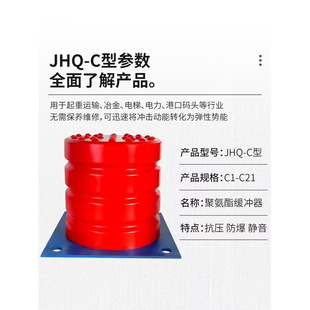 Polyurethane Buffer Jhq-C/A Type Crane Traveling Gantry Crane Elevator Buffer Anti-Collision Rubber Pad Round
