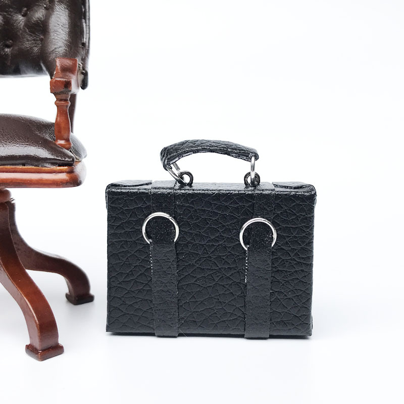 1:12 casa de muñecas mini modelo soldado bjd accesorios equipaje portátil antigua maleta bolsa