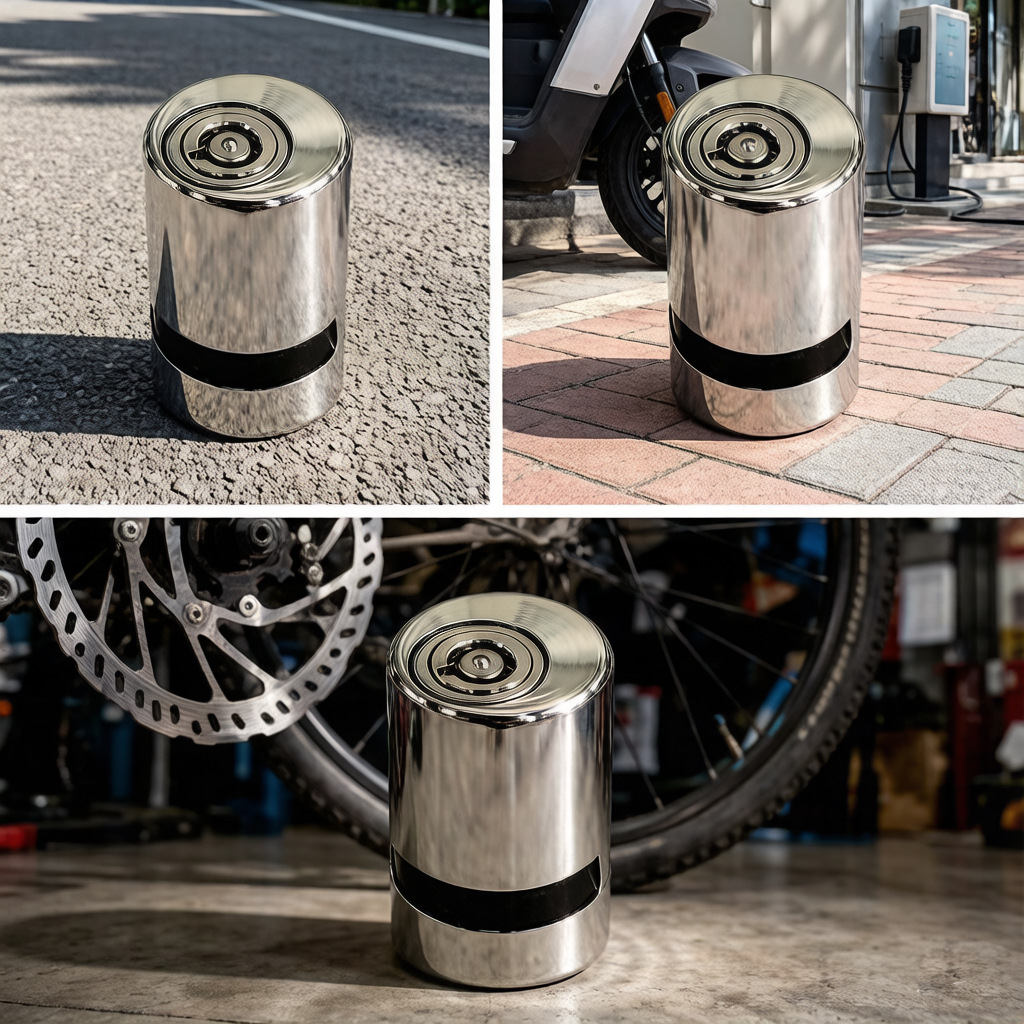 Cylindrical Electric Vehicle Lock, Disc Brake Lock, Motorcycle Lock, Anti-Theft Lock, Mountain Bike Battery Lock, Brake Disc Lock, Bicycle Lock