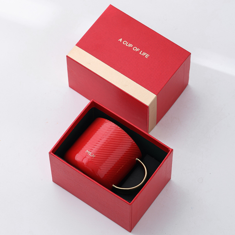 Tazas de cerámica chapadas en oro tazas de agua tazas creativas tazas de café de moda LOGO regalos al por mayor