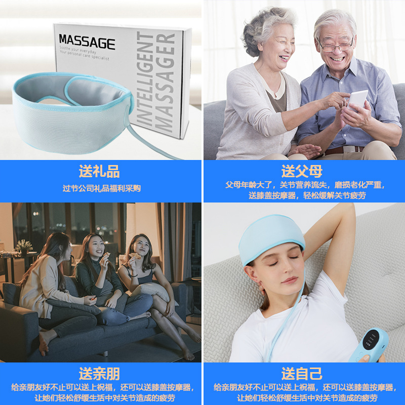 Masajeador de cabeza masajeador del cuero cabelludo artefacto batería hogar amasado eléctrico masaje con compresa caliente Meridian sueño instrumento