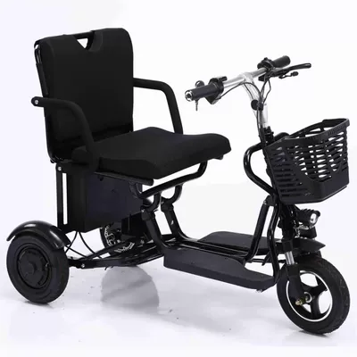 Elektrikli skuterlər Electric Scooter, Mobility Scooter - black-model-10-lithium-battery-about-25km