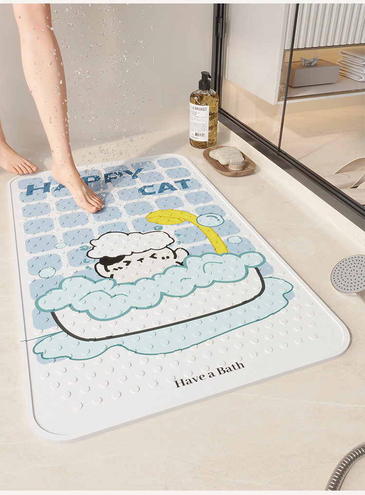 Bathroom Anti-Slip Mat, Shower Mat, Kidsren's Bath Mat, Anti-Fall Waterproof Pvc Mat, Bathroom Floor Mat