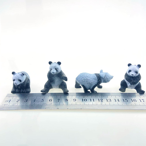 Simulated wild animal model solid giant panda set ornaments doll science education cognitive baby children's toys