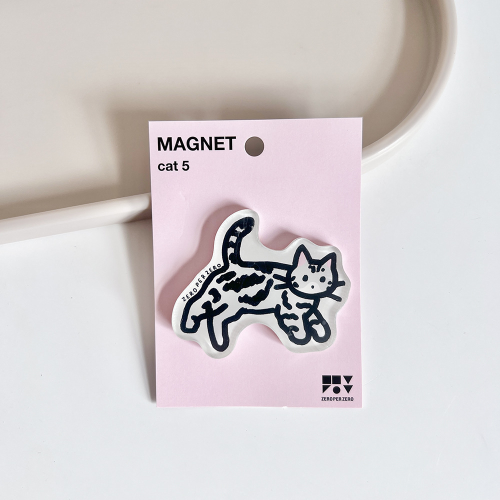 Corea del Sur zeroperzero familia ilustración de padres e hijos pegatinas de refrigerador acrílico imán magnético pegatinas de fotos