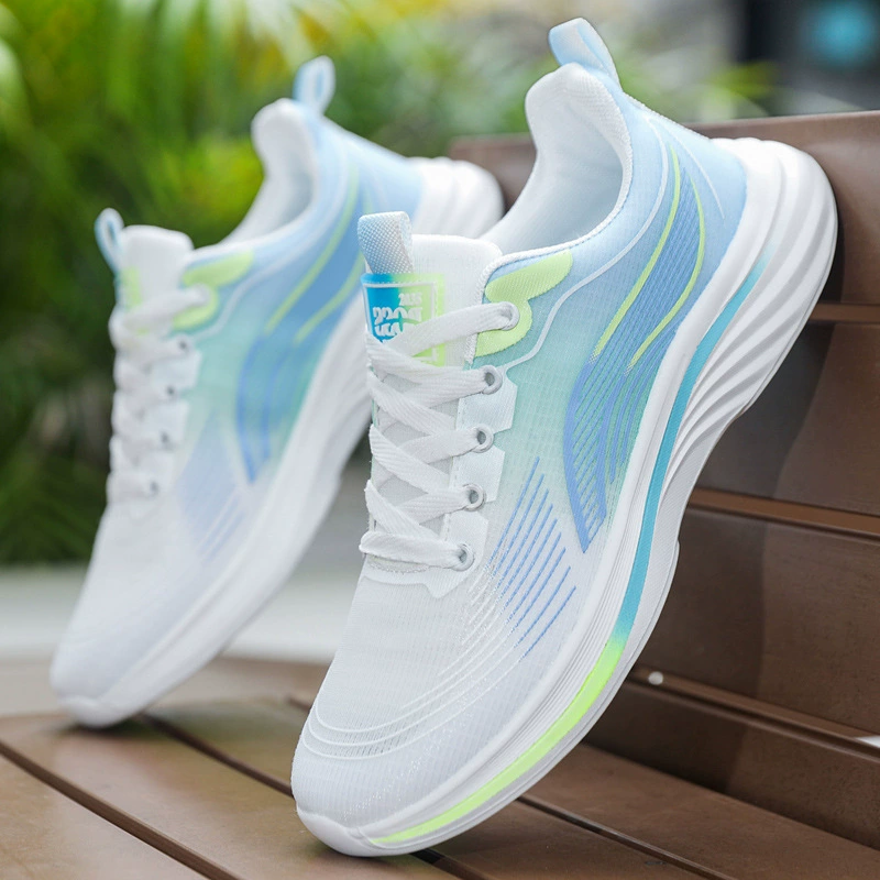 2025 новые летние мужские туфли из ледяного шелка, дышащая мягкая подошва, легкие спортивные повседневные туфли, модные универсальные кроссовки на клейкой основе