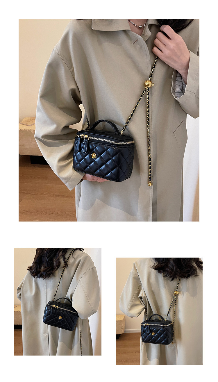 Kleine vierkante doos camelia diamant raster ketting doos, kleine tas enkele schouder crossbody tas, dames handtas_voghion.com