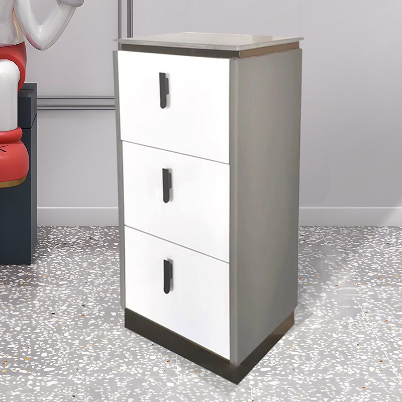 Gabinete de herramientas de peluquería Gabinete de madera maciza Salón de peluquería especial Red Cabinet de almacenamiento Cabinet de corte de pelo Carrito pequeño