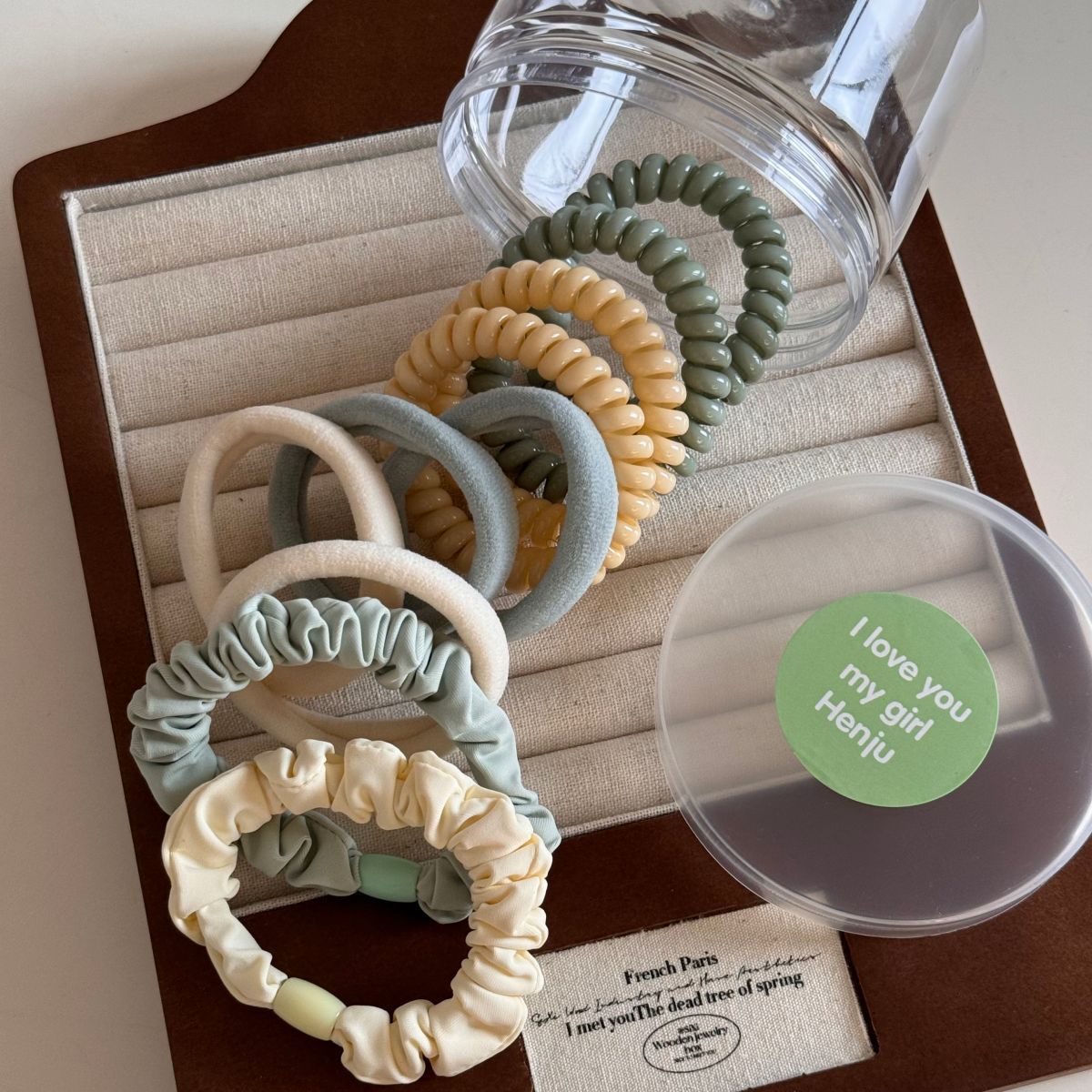 Diez piezas en caja simple doblado línea telefónica bobina de cabello 2024 nuevo versátil de alta elasticidad correa de correa duradera