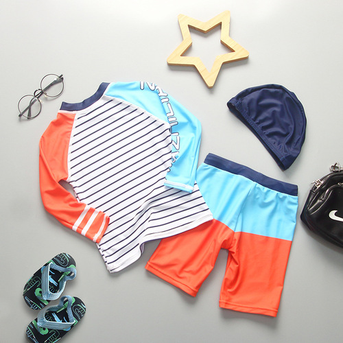 ins boys swimsuit children infant boys baby children cute split Korean seaside sun protection swimsuit