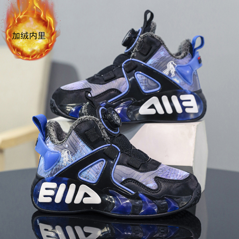 Otoño y invierno nuevos zapatos deportivos para niños cuero perilla impermeable para niños 2 zapatos de algodón de lana al por mayor zapatos para niños varones y niños