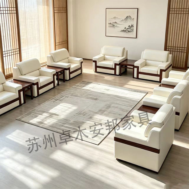 Single-seater VIP reception sofa, hotel and club business negotiation table and chairs, reception room and conference room sofa and coffee table set