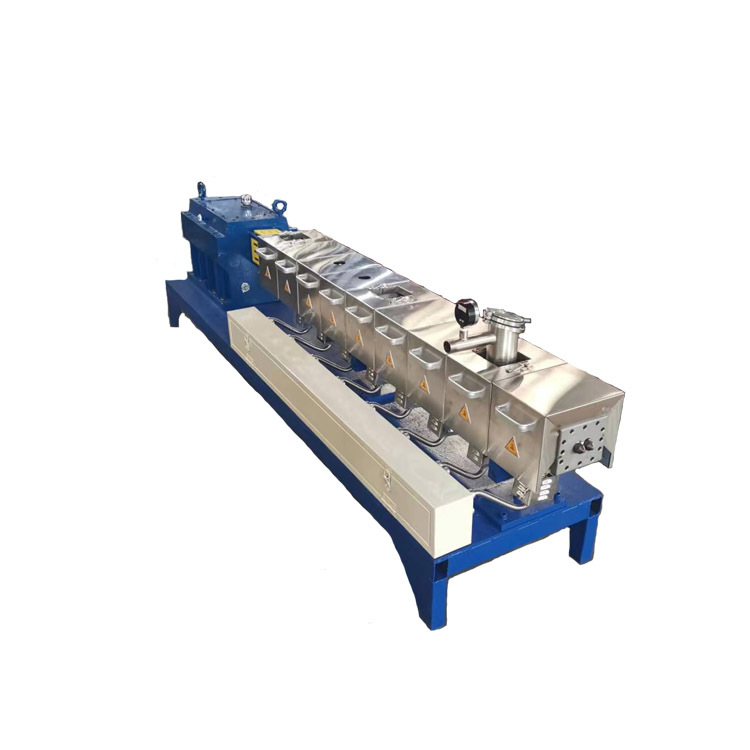 20机废旧电缆塑料PVC双螺杆挤出机 色母塑料PS双螺杆颗粒机