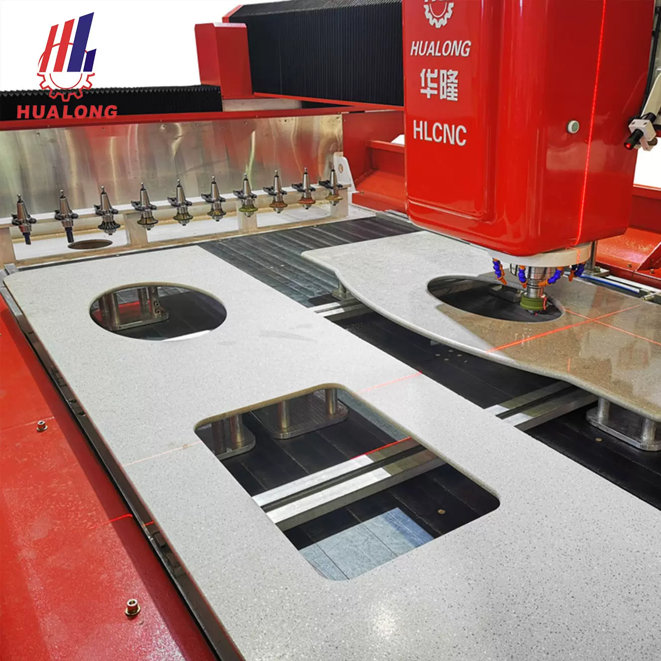 大理石台面盆孔切割抛光一体机花岗岩台上盆台中盆台下盆加工中心