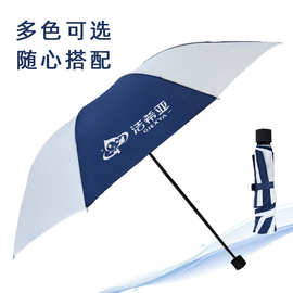 伞定做 雨伞定制logo双人8骨折叠广告伞双色拼接遮阳伞批发