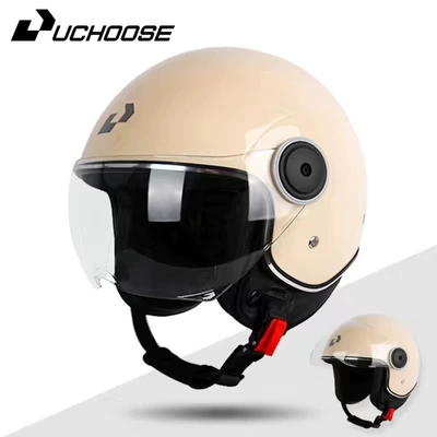 Motosiklet kaskı (dəbilqə) — Helmet, Personalized Cool Men's and - apricot-single-lens