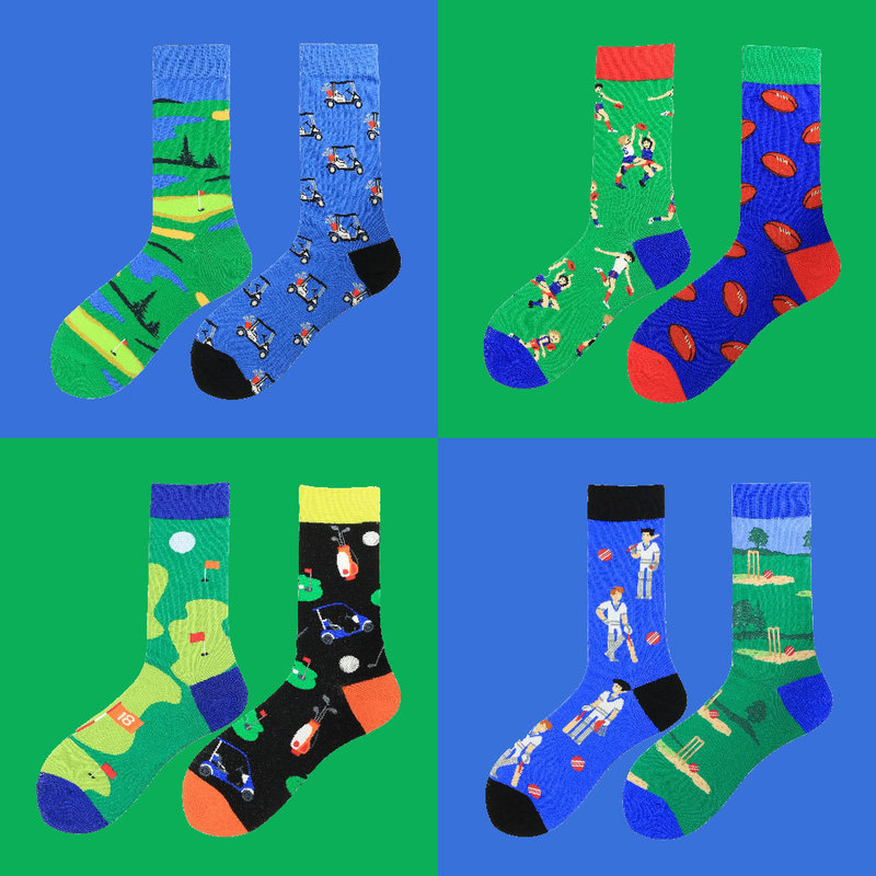 Amazon Hot Selling European and American Cross-border Fashion Golf Golf Rugby Softball Sports Socks for Men and Women