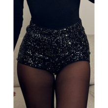 R 83771 Sequin low waist hip lift shorts ��Ƭ���������ȿ�