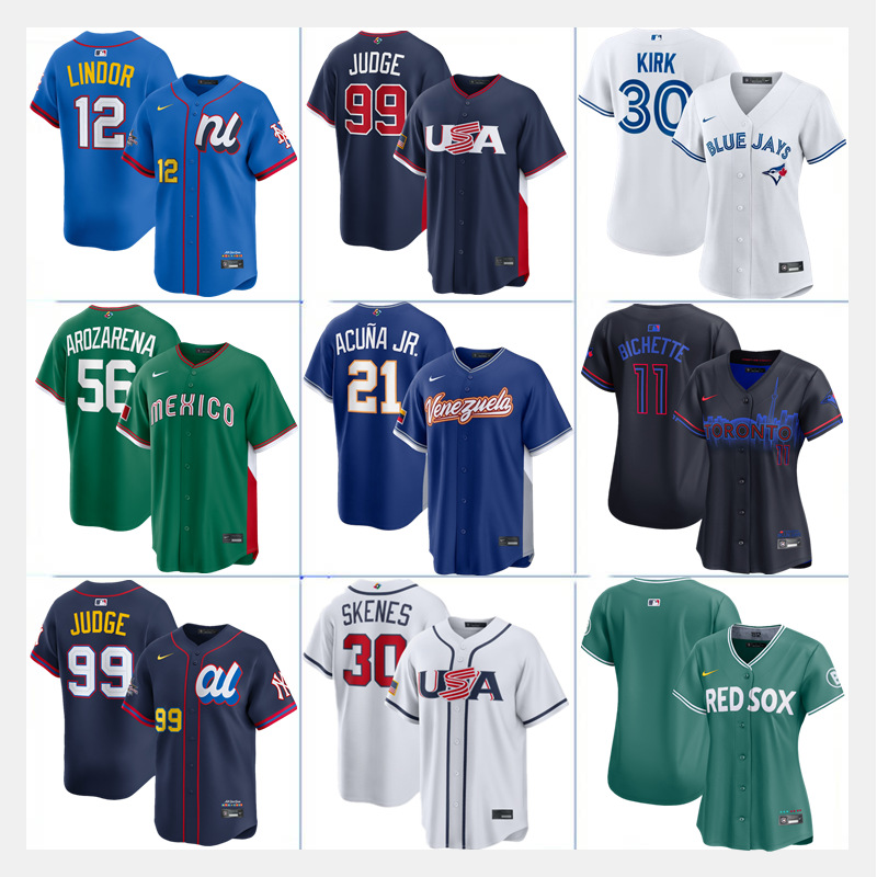 Cross-border American MLB jerseys, summer World Cup All-Star printed baseball uniforms, sports short-sleeved casual men's and women's t-shirts